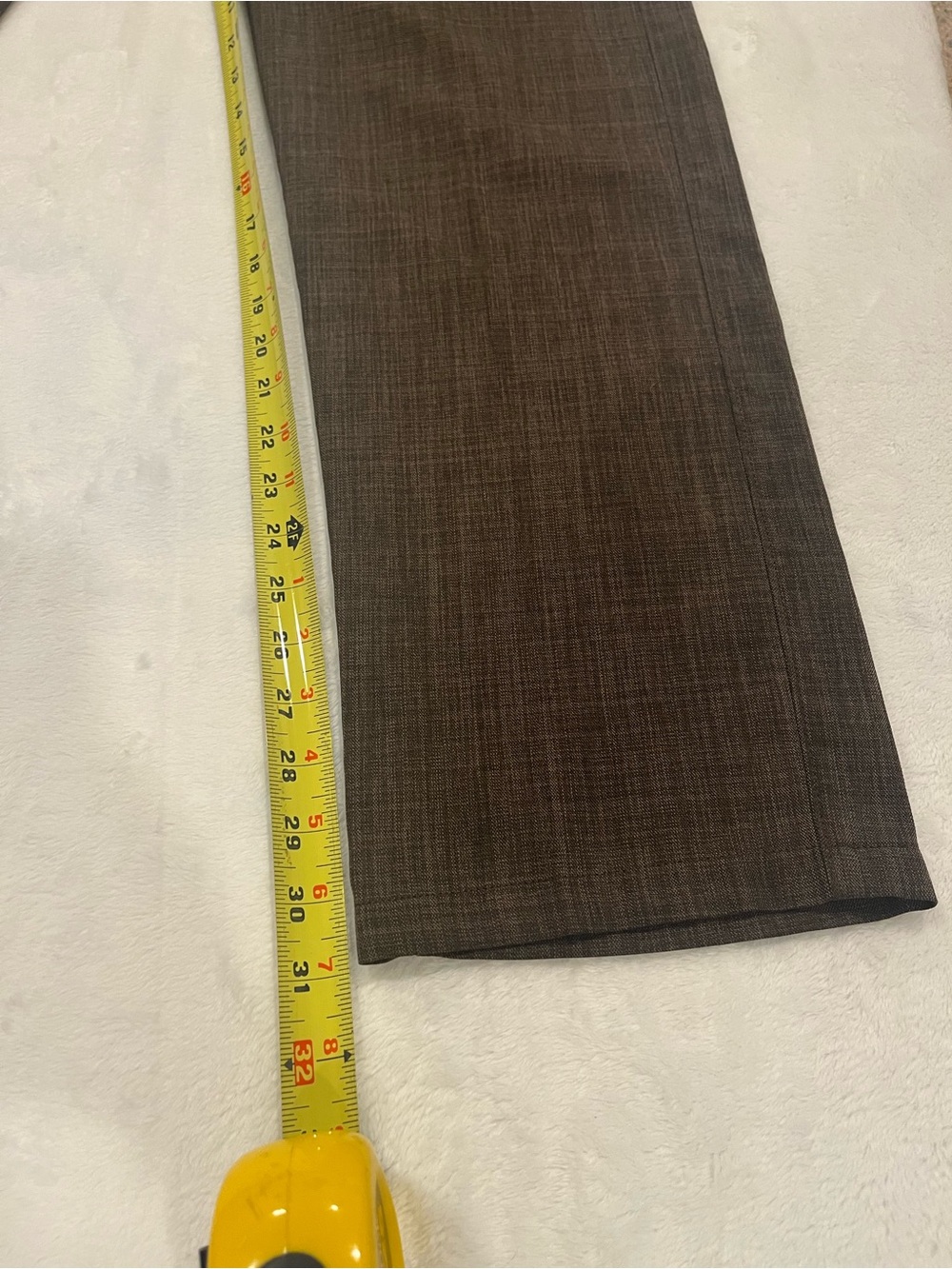 Haggar H26 Men's Straight Fit Brown Dress Pants - Picture 5 of 7